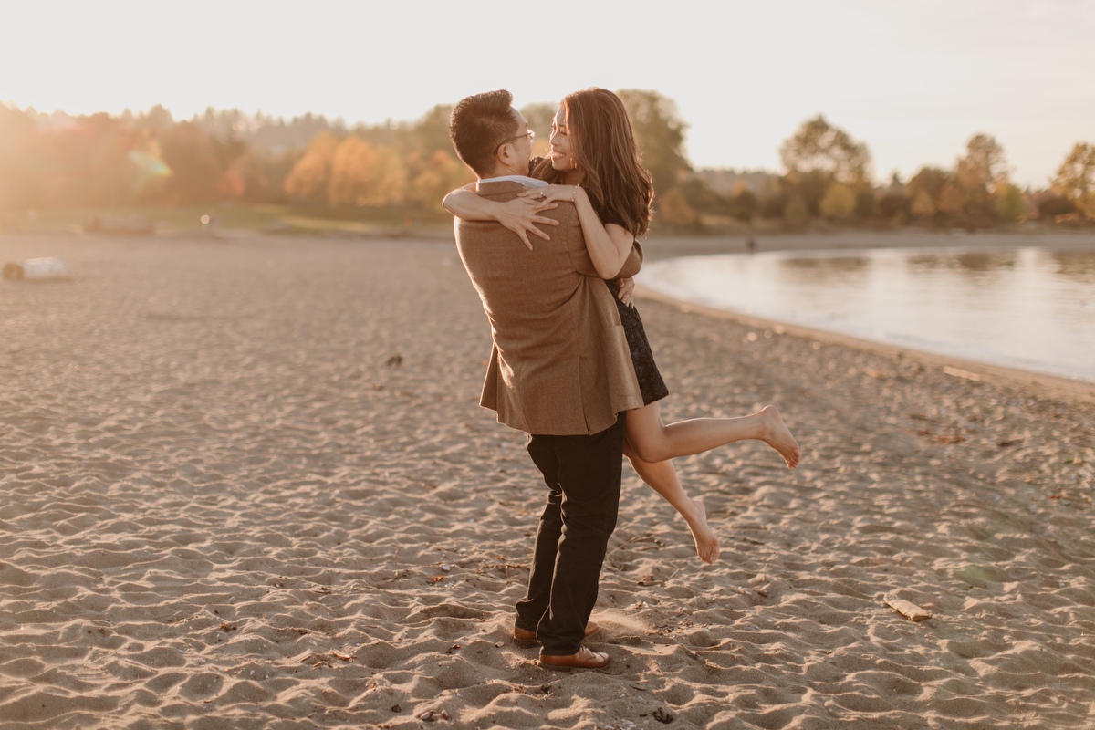 jericho beach engagement photos