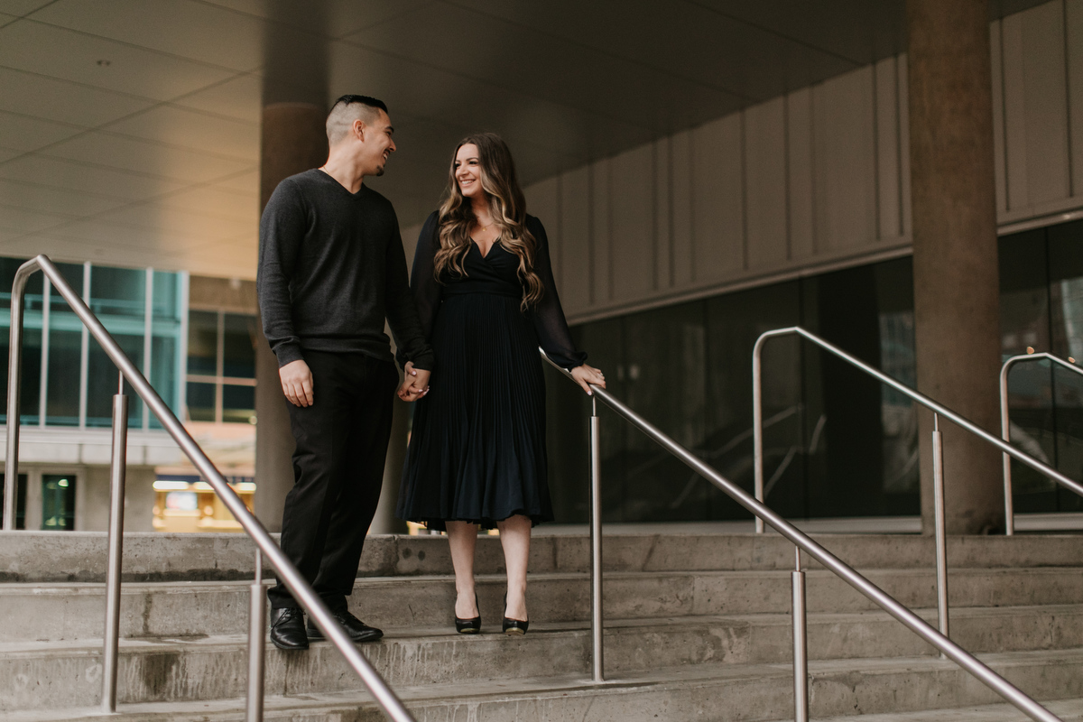 downtown vancouver engagement photos
