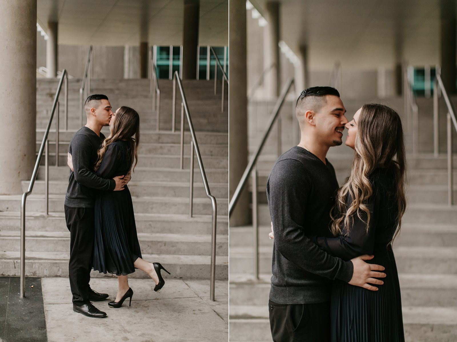 downtown vancouver engagement photos