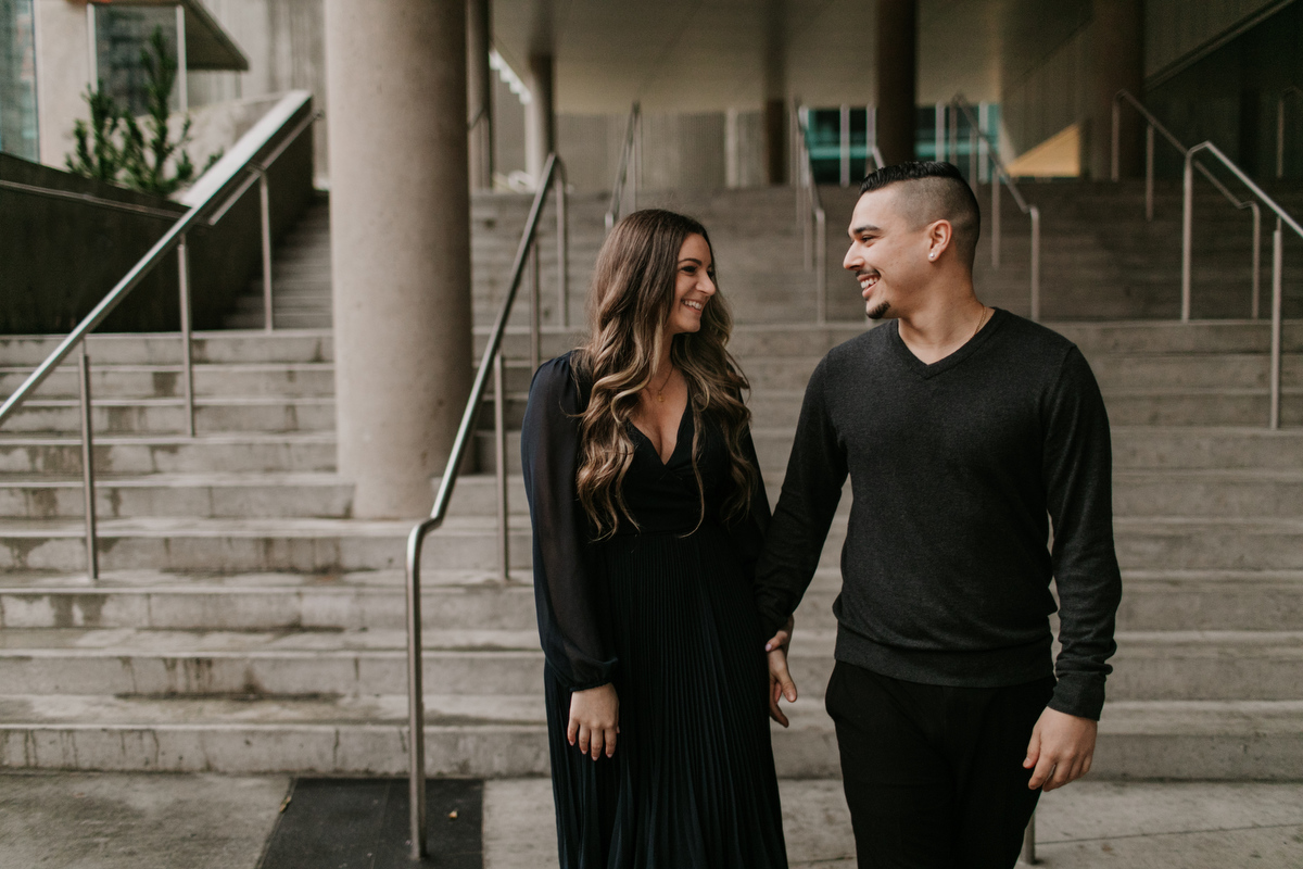 downtown vancouver engagement photos