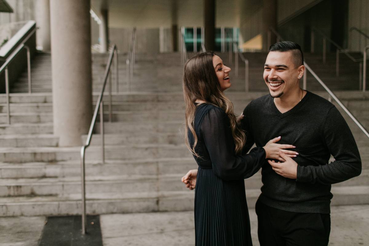 downtown vancouver engagement photos