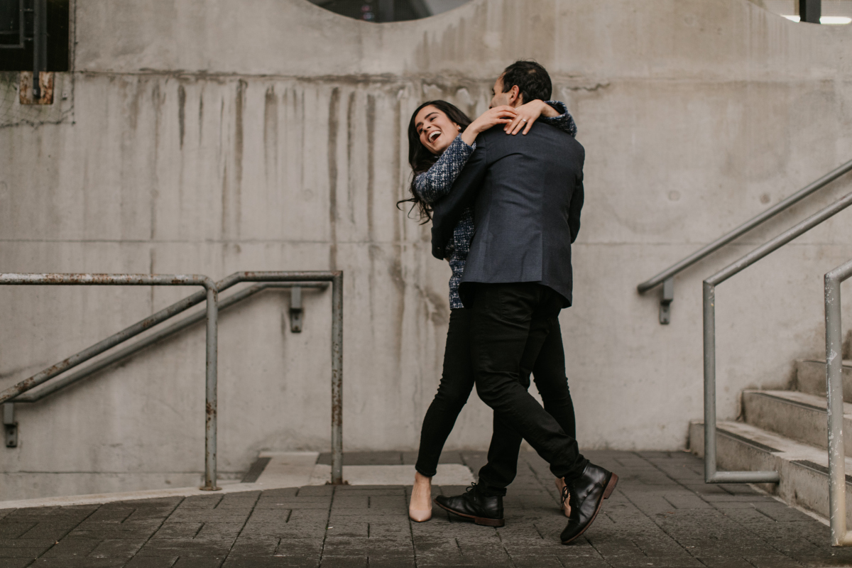 granville island engagement photos