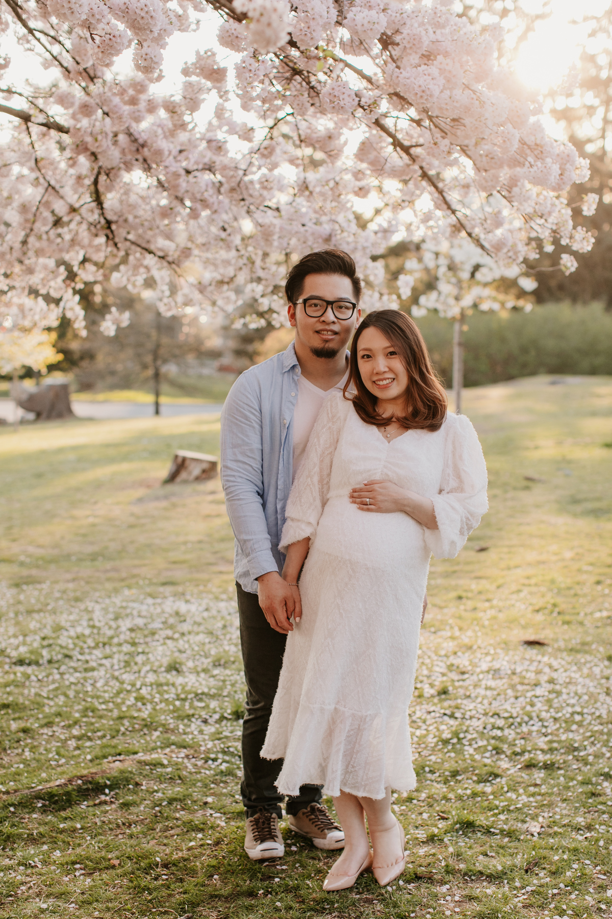 Cherry Blossom Maternity Photos