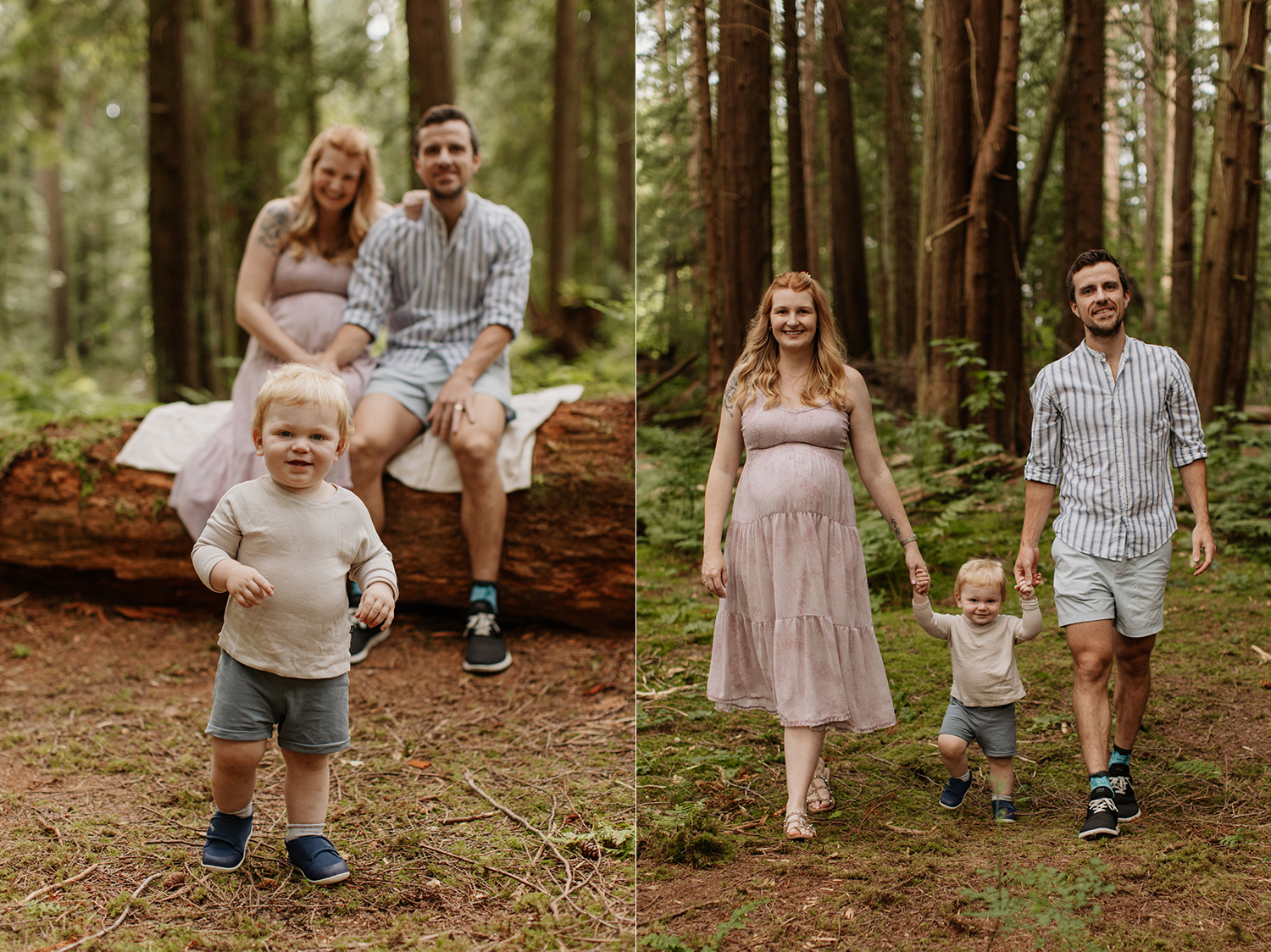 Pacific Spirit Park Maternity Photos Family