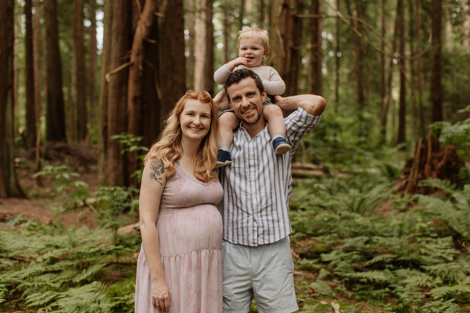 Pacific Spirit Park Maternity Photos Family